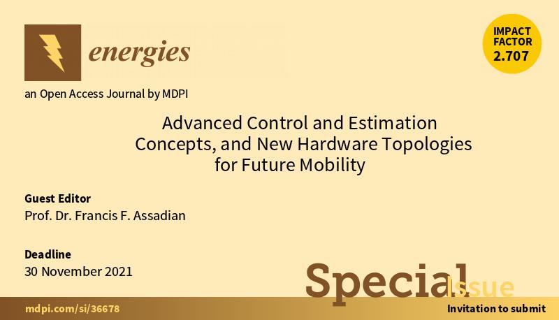 Advanced Control and Estimation Concepts, and New Hardware Topologies for Future Mobility
